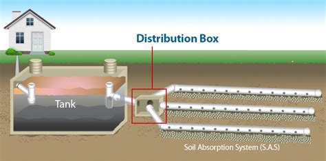 depth of distribution box|septic system d box diagram.